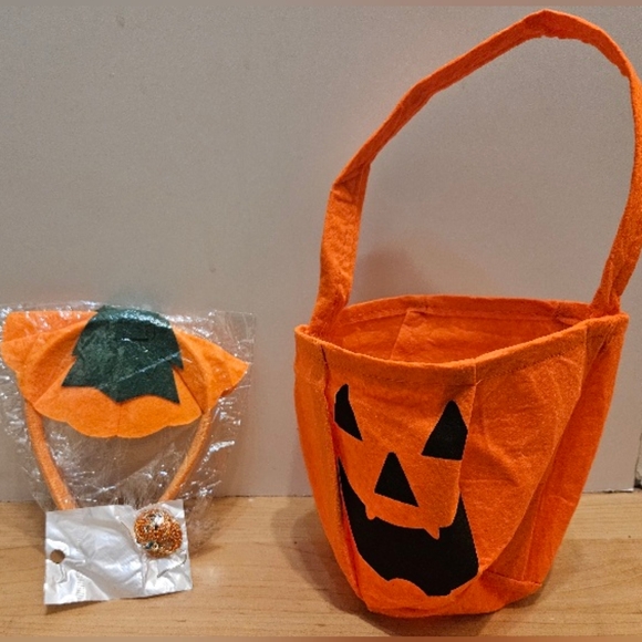 Halloween 5 Pcs Adult Pumpkin Costume Set - Picture 5 of 5